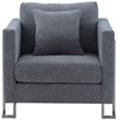 Armen Living Heritage 2-Piece Upholstered Fabric Sofa & Chair Set in Gray