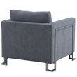 Armen Living Heritage 2-Piece Upholstered Fabric Sofa & Chair Set in Gray