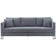Armen Living Heritage 2-Piece Upholstered Fabric Sofa & Chair Set in Gray