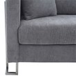 Armen Living Heritage 2-Piece Upholstered Fabric Sofa & Chair Set in Gray