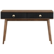 Armen Living Amigo Modern Wood Console Table in Black/Walnut