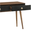 Armen Living Amigo Modern Wood Console Table in Black/Walnut