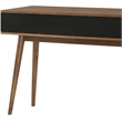 Armen Living Amigo Modern Wood Console Table in Black/Walnut