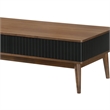 Armen Living Amigo Modern Veneer Wood Coffee Table in Black/Walnut