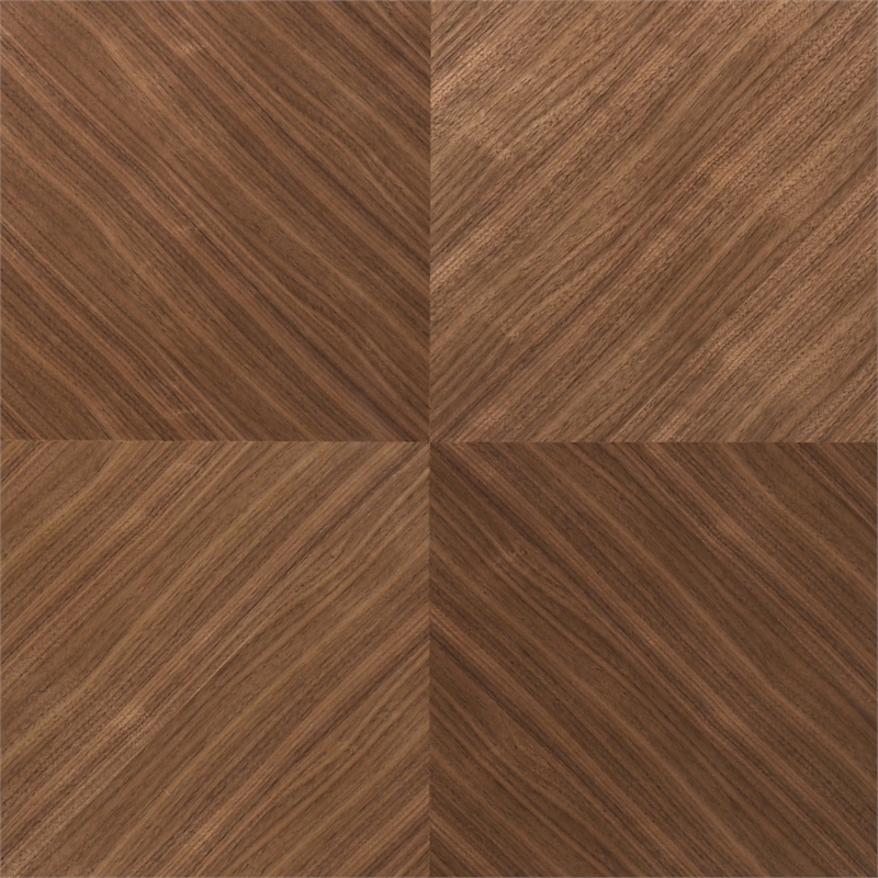 Armen Living Cosmo Modern Wood and Metal Coffee Table in Walnut/Black