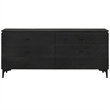 Armen Living Legend 4-Piece Fabric & Wood Queen Bedroom Set in Gray/Black