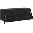 Armen Living Legend 4-Piece Fabric & Wood Queen Bedroom Set in Gray/Black