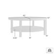 Armen Living Cayman Aluminum Outdoor Round Conversation Table in Black