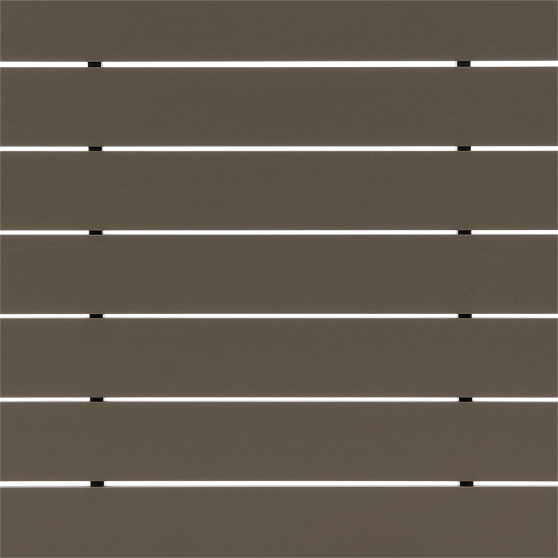 Armen Living Grenada Aluminum Outdoor Rectangle Dining Table in Gray
