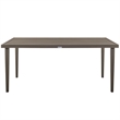 Armen Living Grenada Aluminum Outdoor Rectangle Dining Table in Gray