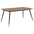 Armen Living Messina and Carlo 7-Piece Modern Velvet Dining Set in Gray/Walnut