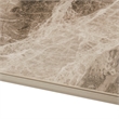 Armen Living Otello Rectangle Ceramic & Metal Dining Table in Champagne Silver