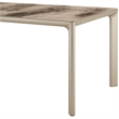 Armen Living Otello Rectangle Ceramic & Metal Dining Table in Champagne Silver