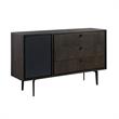 Armen Living Cross 4-Piece Modern Wood Bedroom Set in Gray/Oak