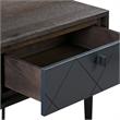 Armen Living Cross 4-Piece Modern Wood Bedroom Set in Gray/Oak