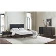 Armen Living Cross 4-Piece Modern Wood Bedroom Set in Gray/Oak