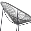 Armen Living Acapulco Fabric Indoor Outdoor Lounge Chair in Gray/Black