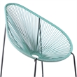 Armen Living Acapulco Indoor Outdoor Fabric Lounge Chair in Green/Black