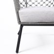 Armen Living Marco Modern Fabric/Steel Outdoor Lounge Chair in Gray