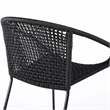 Armen Living Snack Fabric In-Outdoor Dining Chair in Black (Set of 2)