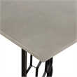 Armen Living Solange Rectangular Metal & Concrete Dining Table in Black/Gray