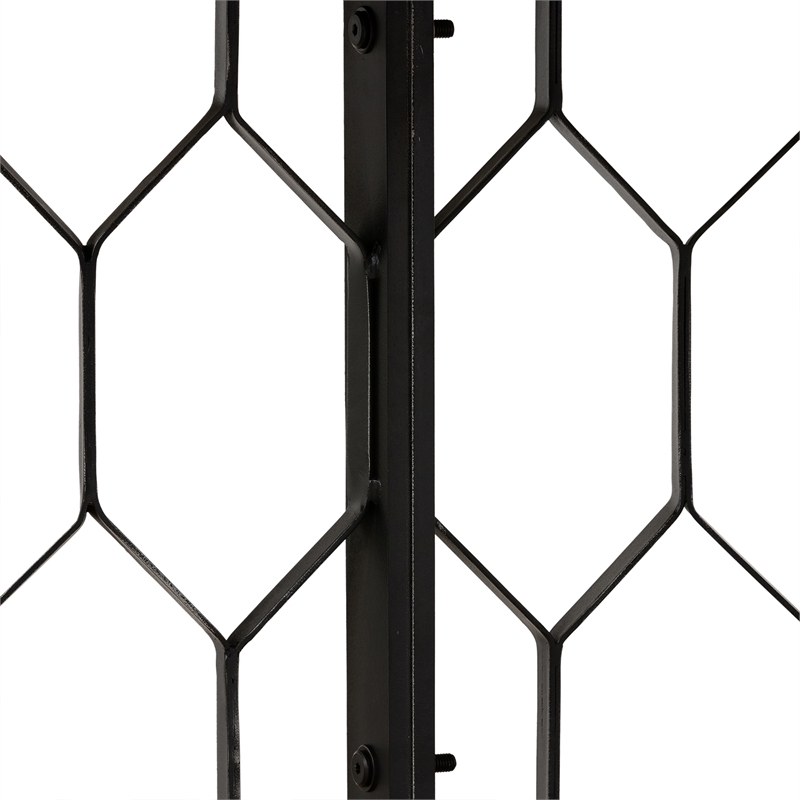 Armen Living Solange Rectangular Metal & Concrete Dining Table in Black/Gray