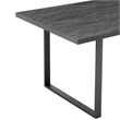 Armen Living Fenton Modern Wood & Metal Dining Table in Charcoal/Black