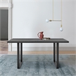 Armen Living Fenton Modern Wood & Metal Dining Table in Charcoal/Black