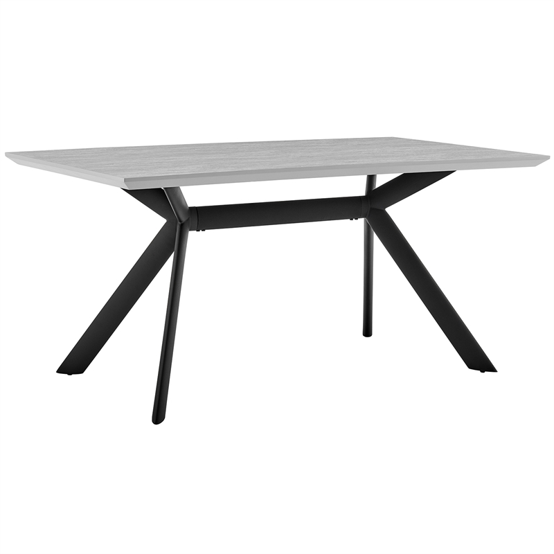 Armen Living Margot and Rylee 5-Piece Fabric & Metal Dining Set in Blue/Black