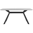 Armen Living Margot and Rylee 5-Piece Modern Fabric Dining Set in Gray/Black