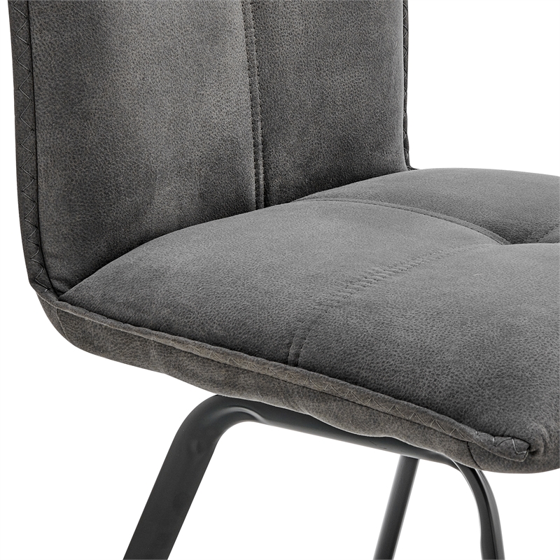 Armen Living Margot and Rylee 5-Piece Modern Fabric Dining Set in Gray/Black