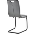 Armen Living Fenton 5-Piece Faux Leather & Metal Dining Set in Gray