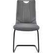 Armen Living Fenton 5-Piece Faux Leather & Metal Dining Set in Gray