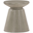 Armen Living Umbre Modern Stone Indoor Outdoor Accent Stool End Table in Gray