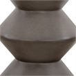 Armen Living Lizzie Modern Stone Indoor Outdoor Accent Stool End Table in Gray