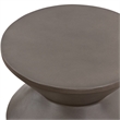 Armen Living Lizzie Modern Stone Indoor Outdoor Accent Stool End Table in Gray