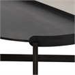 Armen Living Dua Round Modern Metal Coffee Table in Espresso/Black