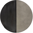 Armen Living Dua Round Modern Metal Coffee Table in Espresso/Black