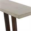 Armen Living Elodie Rectangle Modern Stone Console Table in Gray/Oak