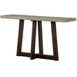 Armen Living Elodie Rectangle Modern Stone Console Table in Gray/Oak