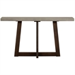 Armen Living Elodie Rectangle Modern Stone Console Table in Gray/Oak