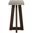 Armen Living Elodie Rectangle Modern Stone Console Table in Gray/Oak