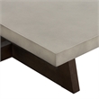 Armen Living Elodie Rectangle Modern Wood/Concrete Coffee Table in Gray/Espresso