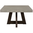 Armen Living Elodie Rectangle Modern Wood/Concrete Coffee Table in Gray/Espresso