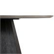 Armen Living Revival Round Contemporary Wood Dining Table in Black/Gray