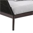 Armen Living Athos Modern Wood Outdoor Club Chair in Dark Brown/Gray