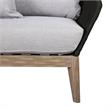 Armen Living Athos Outdoor Modern Wood & Fabric Club Chair in Black/Gray