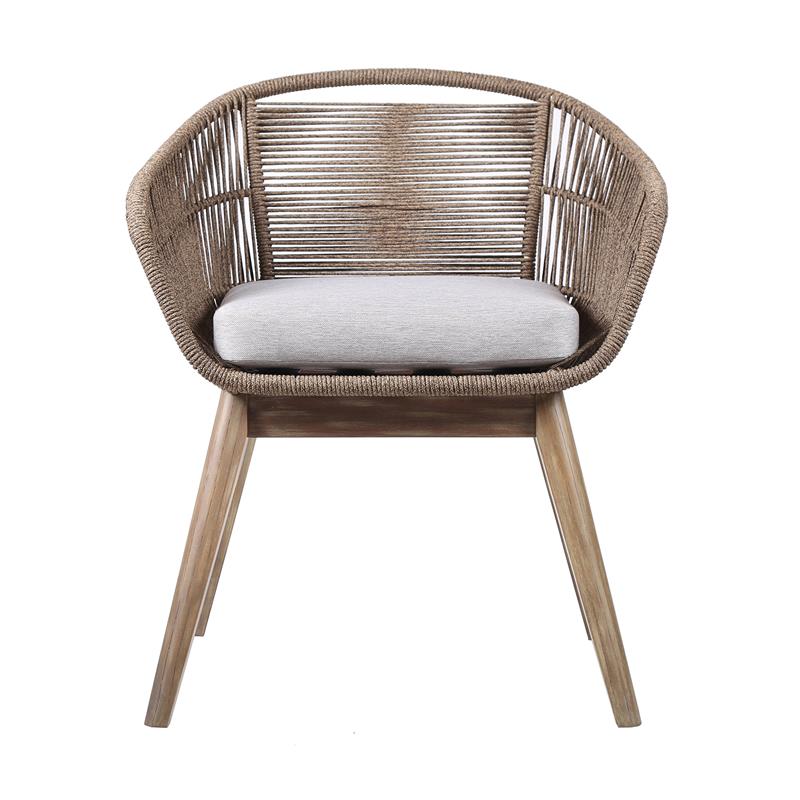 Tutti Frutti Indoor Outdoor Dining Chair in Light Eucalyptus Wood