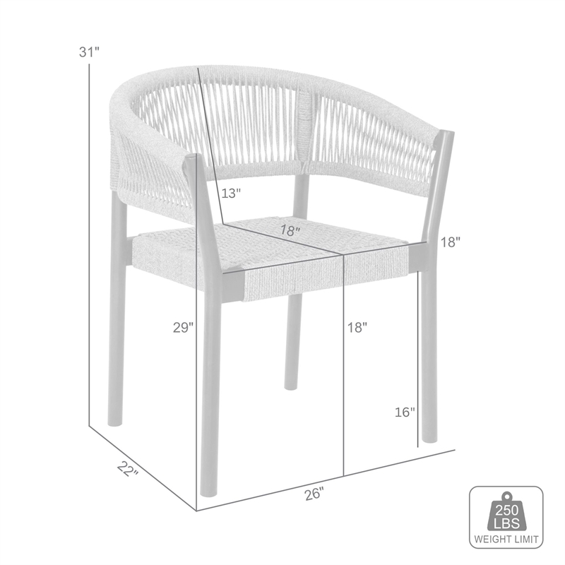 Doris Indoor Outdoor Dining Chairs - Set of 2