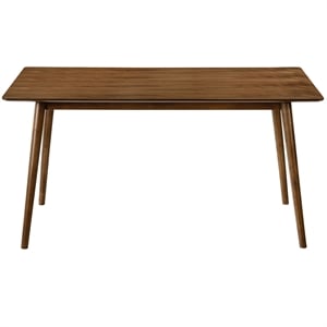 Armen Living Westmont 59&quot Rectangular Wood Dining Table in Walnut